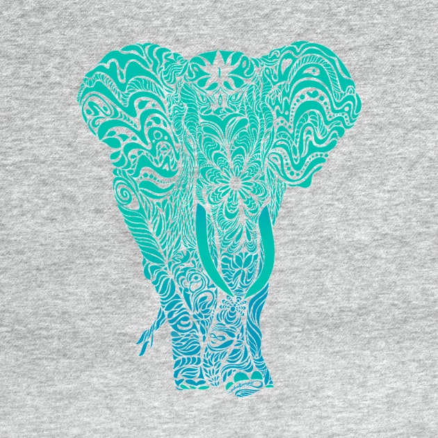 Not a circus turquoise elephant by #Bizzartino by bizzartino